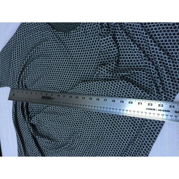 Scapa Lauren Perre Boat Neck Drape Front Shift Dress Dolman Sleeve Large Casual - Picture 5 of 6